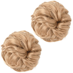 Light Peach Halo® Wavy Curly Messy Bun (2 Stück)