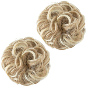 Dirty Blonde Halo® Wavy Curly Messy Bun ( 2 piezas )