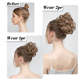 Black Brown Hair Buns (2 Pieces)