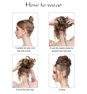 Black Brown Hair Buns (2 Pieces)