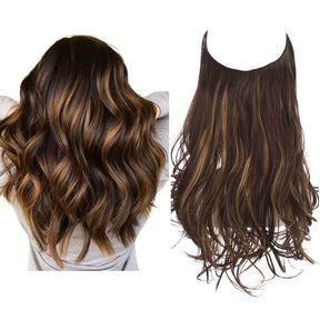 Dark Brown/Golden Halo® Hair extensions