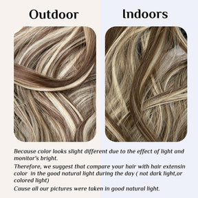 Extensión de cabello de Brown/Beach Blonde Halo®