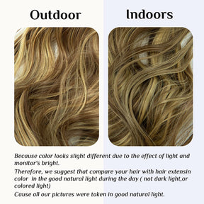 Gold Blonde/Ash Brown Halo® Extensiones para el cabello