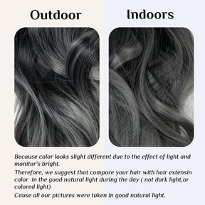 Black to Gray Halo® Hair extensions