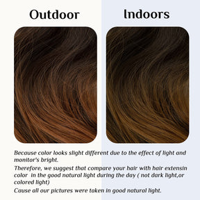 Dark Brown to Copper Auburn Halo® Hair extensions
